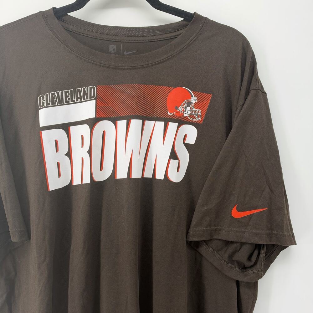 Nike Cleveland Browns T Shirt Men’s 3XL Brown NFL Dri Fit Football Graphic Tee